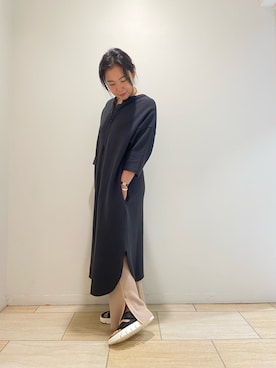 「MANASTASH（マナスタッシュ）のアイテム（ワンピース/ドレス）」を使った、小林さん（レディース・155cm）の夏コーディネート