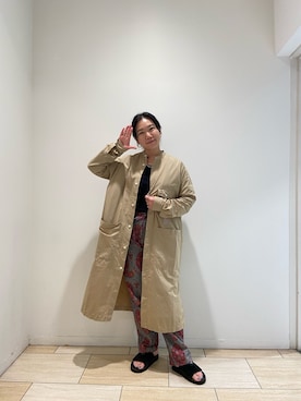 「and wander（アンドワンダー）のアイテム（ワンピース/ドレス）」を使った、小林さん（レディース・155cm）の夏コーディネート