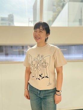 「and wander（アンドワンダー）のアイテム」を使った、小林さん（レディース・155cm）の冬コーディネート
