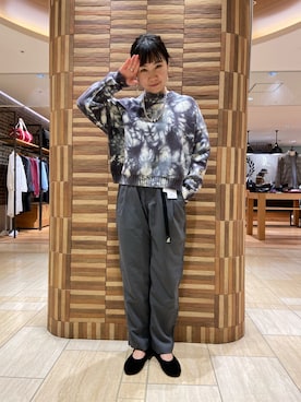 「グラミチ別注」｜「アイテム（スラックス）」を使った、小林さん（レディース・155cm）の冬コーディネート