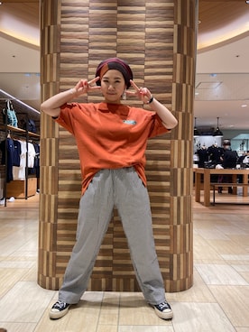 「AlexanderLeeChang（アレキサンダーリーチャン）のアイテム（ハンチング/ベレー帽）」を使った、小林さん（レディース・155cm）の春コーディネート