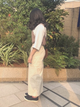 「URBAN RESEARCH」｜「アイテム（チューブトップ）」を使った、AiRiさん（レディース・154cm）の春コーディネート