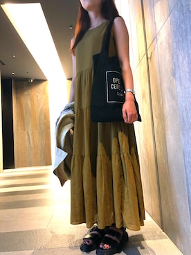 「Daniel Wellington（ダニエルウェリントン）の販売終了クラシックペティット アッシュフィールド32mm（アナログ腕時計）」を使った、すーさん（レディース・157cm）の夏コーディネート