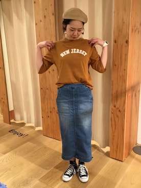 「coen（コーエン）のアイテム（アクセサリー）」を使った、かとうさん（レディース・170cm）の夏コーディネート