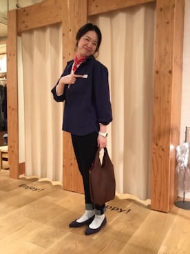 「coen（コーエン）のアイテム（財布/小物）」を使った、かとうさん（レディース・170cm）の秋コーディネート