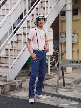 「F（エフ）（エフ）のアイテム」を使った、吉本 悠希さん（メンズ・177cm）の秋コーディネート