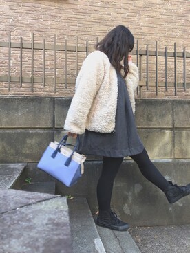 「アイラブCONVERSE」｜「アイテム（その他アウター）」を使った、ぷーさん（レディース・159cm）の冬コーディネート