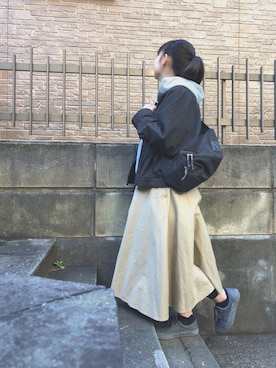 「アイテム（ボディバッグ/ウエストポーチ）」を使った、ぷーさん（レディース・159cm）の冬コーディネート