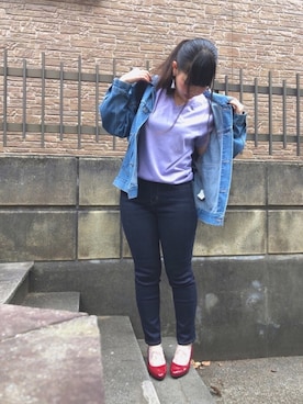 「赤い靴」｜ぷーさん（レディース・159cm）の春コーディネート