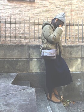 「And A（アンドエー）のアイテム（バッグ）」を使った、ぷーさん（レディース・159cm）の冬コーディネート