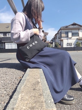 「coen」｜「アイテム（その他シューズ）」を使った、ぷーさん（レディース・159cm）の春コーディネート