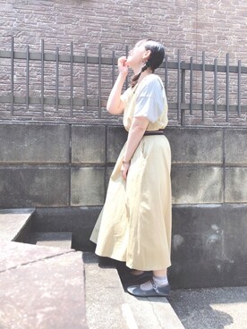 「SVEC（シュベック）のカンフーシューズ kung fu Shoes / ストラップパンプス（バレエシューズ）」を使った、ぷーさん（レディース・159cm）の夏コーディネート