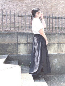 「SVEC（シュベック）のカンフーシューズ kung fu Shoes / ストラップパンプス（バレエシューズ）」を使った、ぷーさん（レディース・159cm）の夏コーディネート