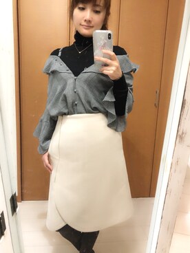 「La TOTALITE（ラトータリテ）のアイテム」を使った、Taecoさん（レディース・153cm）の秋コーディネート