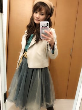 「31 Sons de mode（トランテアン　ソン　ドゥ　モード）のアイテム（ライダースジャケット）」を使った、Taecoさん（レディース・153cm）の秋コーディネート