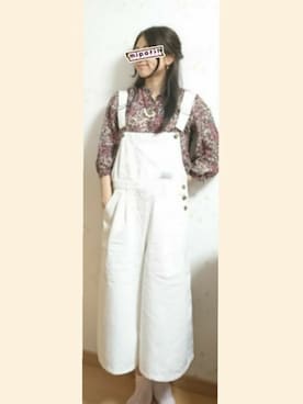 「OLIVE des OLIVE（オリーブデオリーブ）のアイテム（サロペット/オーバーオール）」を使った、みぽりんさん（レディース・153cm）の春コーディネート