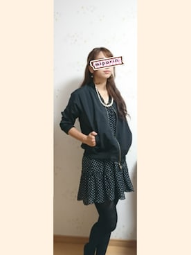 「カッコイイ女子」｜「アイテム（ブルゾン）」を使った、みぽりんさん（レディース・153cm）の秋コーディネート