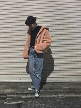 「Another Edition（アナザーエディション）のアイテム（ジャケット/アウター）」を使った、Ayaki Taguchiさん（レディース・158cm）の冬コーディネート