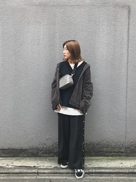 「オシャレパッソ」｜「アイテム（ブルゾン）」を使った、Ayaki Taguchiさん（レディース・158cm）の秋コーディネート