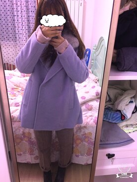 「SNIDEL（スナイデル）のアイテム（ダッフルコート）」を使った、眼线兔さん（レディース・164cm）の春コーディネート