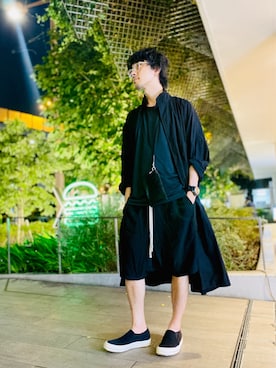 「RICK OWENS」｜「アイテム（財布/小物）」を使った、BFさん（メンズ・175cm）の夏コーディネート