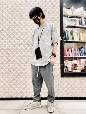 「RICK OWENS」｜「アイテム（財布/小物）」を使った、BFさん（メンズ・175cm）の夏コーディネート