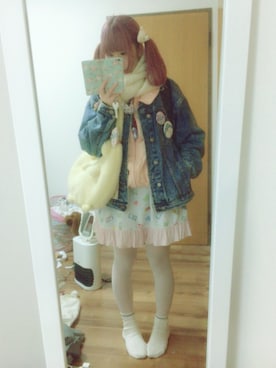 「Nile PERCH（ナイルパーチ）のアイテム（キャミソール）」を使った、愛ゆえにさん（レディース・154cm）の冬コーディネート