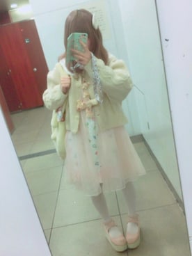 「Nile PERCH（ナイルパーチ）のアイテム（キャミソール）」を使った、愛ゆえにさん（レディース・154cm）の冬コーディネート
