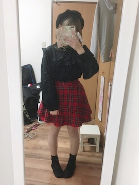 「アイテム（ハンチング/ベレー帽）」を使った、愛ゆえにさん（レディース・154cm・10代）の冬コーディネート
