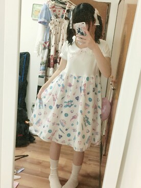 「アイテム（その他ヘアアクセサリー）」を使った、愛ゆえにさん（レディース・154cm）の夏コーディネート