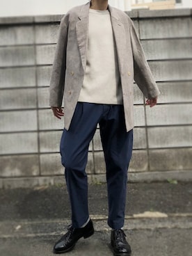 「Makers（メイカーズ）のアイテム」を使った、ふぐっちめんとさん（メンズ・175cm）の春コーディネート