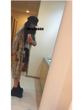 「SLY（スライ）のアイテム（キャスケット）」を使った、N A Aさん（レディース・159cm）の秋コーディネート