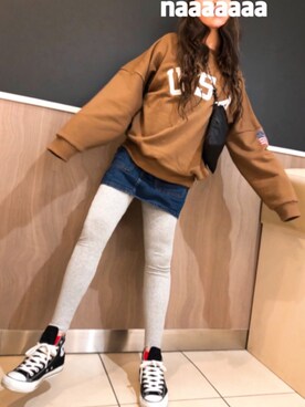 「niko and...（ニコアンド）のリバーシブルサコッシュ（ショルダーバッグ）」を使った、N A Aさん（レディース・159cm）の春コーディネート