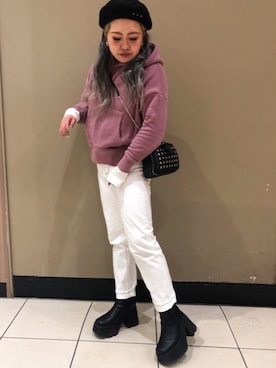「FIG&VIPER（フィグアンドバイパー）のアイテム（ブーツ）」を使った、N A Aさん（レディース・159cm）の冬コーディネート