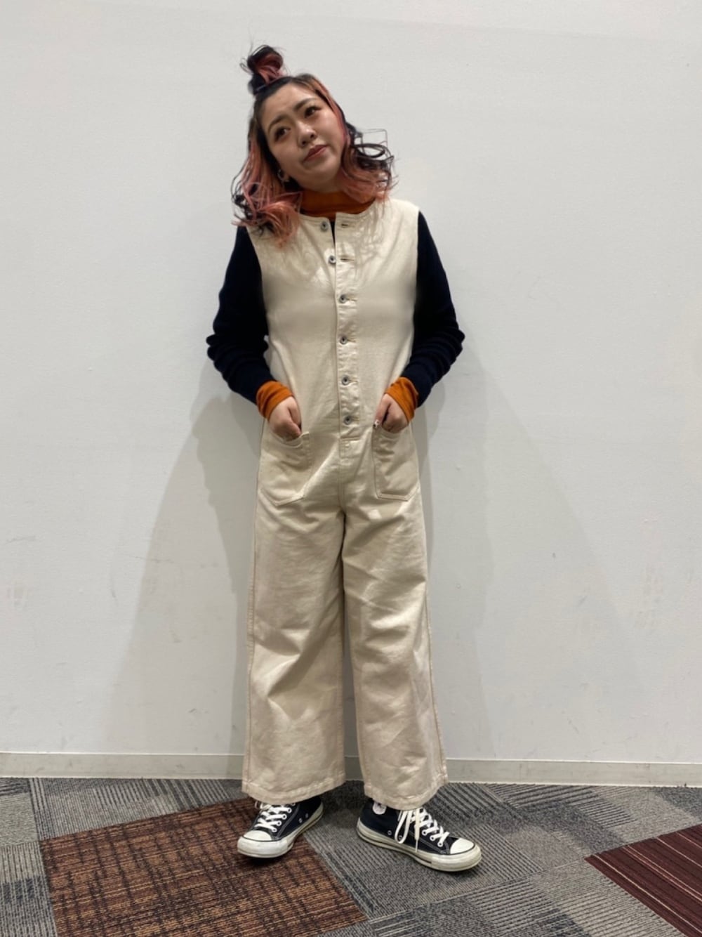 セール】ルーズデニムサロペット（つなぎ/オールインワン）｜RODEO