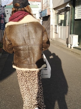 「ゆるカジ」｜「アイテム（ジャケット/アウター）」を使った、uki0929さん（レディース・165cm）の冬コーディネート