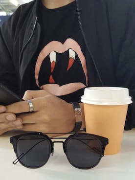 「men」｜「アイテム（アクセサリー）」を使った、lilpumpさん（メンズ・180cm）の秋コーディネート