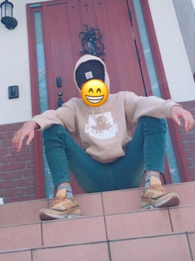 「ADPOSION（アドポーション）のアイテム（パンツ）」を使った、ダイさん（メンズ・175cm）の秋コーディネート