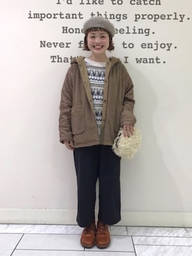 「リバーシブル」｜「アイテム（マウンテンパーカー）」を使った、studio CLIP 呉ゆめタウン店さん（レディース・154cm）の秋コーディネート