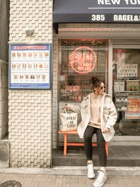 「DHOLIC（ディーホリック）のアイテム（その他アウター）」を使った、じゃすみんさん（レディース・166cm）の冬コーディネート