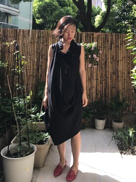「JIL SANDER（ジルサンダー）のアイテム（ワンピース/ドレス）」を使った、圈圈さん（レディース・157cm）の夏コーディネート