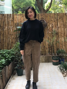 「rag & bone（ラグアンドボーン）のアイテム（トップス）」を使った、圈圈さん（レディース・157cm）の秋コーディネート