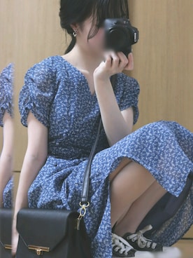 「JUSGLITTY（ジャスグリッティー）のアイテム（ワンピース/ドレス）」を使った、ゆりさん（レディース・157cm）の春コーディネート