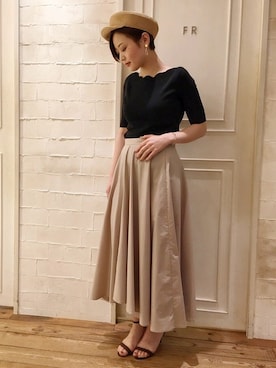 「アパートバイローリーズ」｜「アイテム（帽子）」を使った、sumireさん（レディース・157cm）の春コーディネート