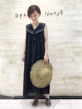 「アパートバイローリーズ」｜「アイテム（帽子）」を使った、sumireさん（レディース・157cm）の夏コーディネート