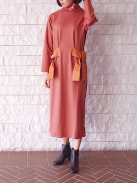 「SHIPS（シップス）のアイテム（ブーツ）」を使った、mana_ogawaさん（レディース・170cm）の冬コーディネート