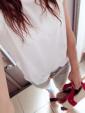 「GAL FIT（ギャルフィット）のアイテム（バッグ）」を使った、Asami◡̈さん（レディース・155cm）の夏コーディネート