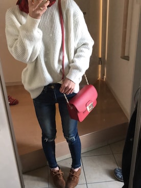 Asami◡̈さん（レディース・155cm）の冬コーディネート