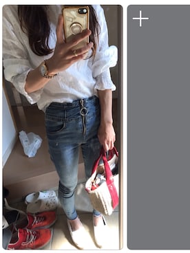 「GAL FIT（ギャルフィット）のアイテム（バッグ）」を使った、Asami◡̈さん（レディース・155cm）の春コーディネート