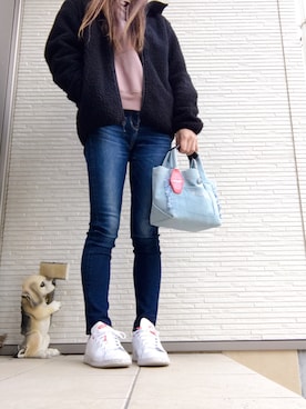 Asami◡̈さん（レディース・155cm）の冬コーディネート